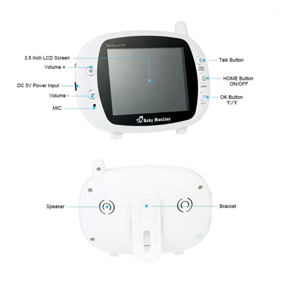 Wireless Digital Video Baby Monitor (3.5"TFT LCD Monitor)