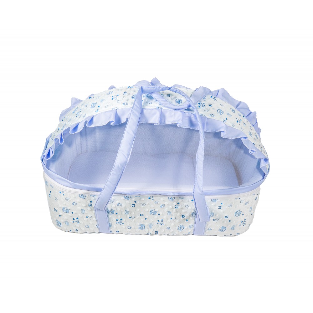 Bear Print Carrycot with Mosquito Net