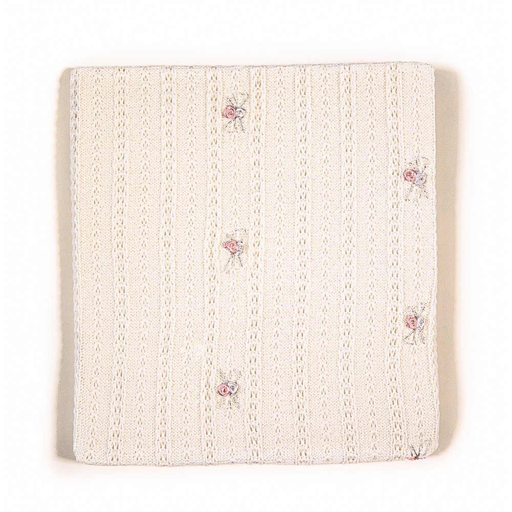 Floral Knit Blanket