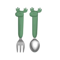 Cartoon Silicone Spoon and Fork