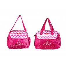 2 Pieces Flamingo Diaper Bag Set