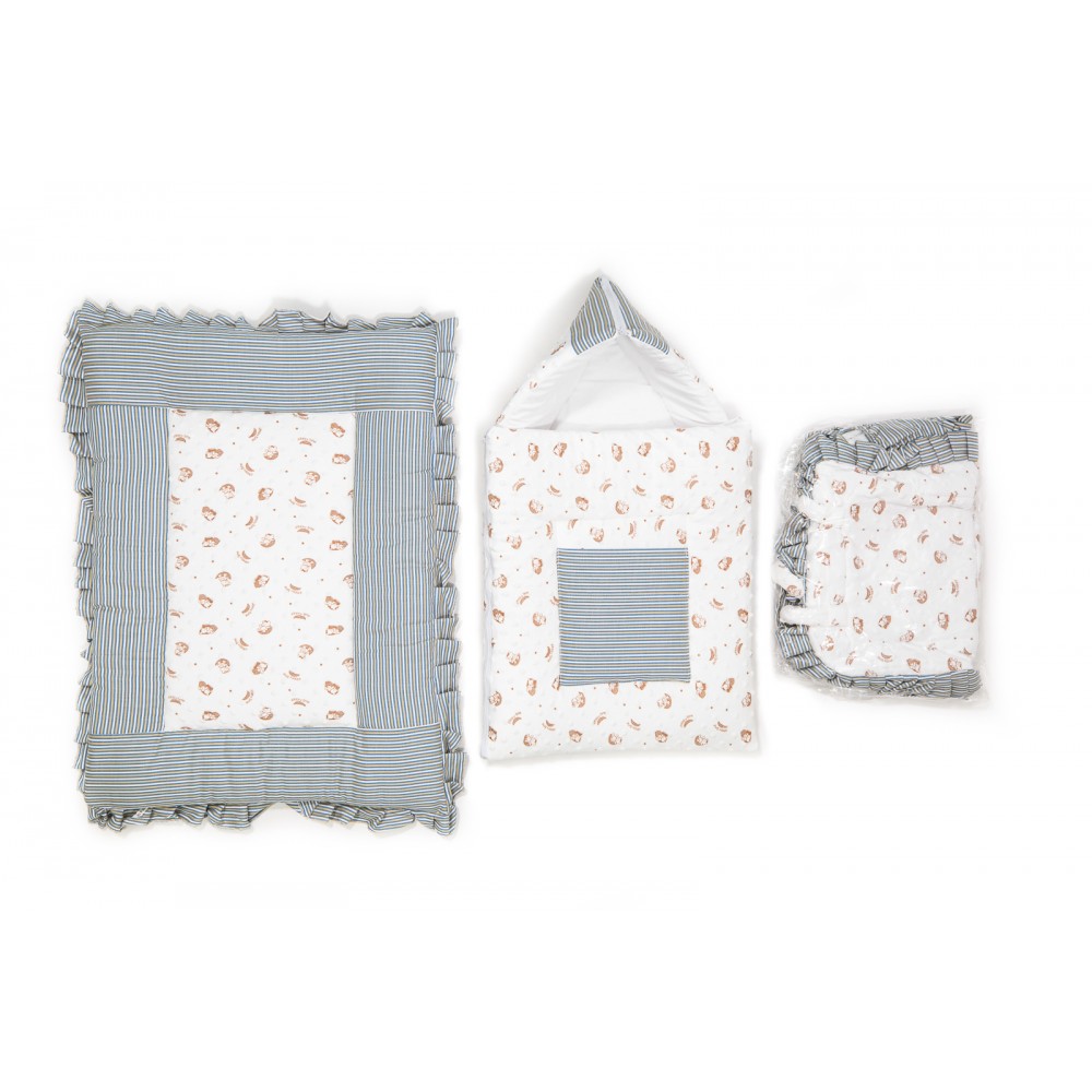 6 Pieces Bedding Set (Pillow,Flat Sheet, Comforter, Baby Nest, Bag, Bed Comforter)