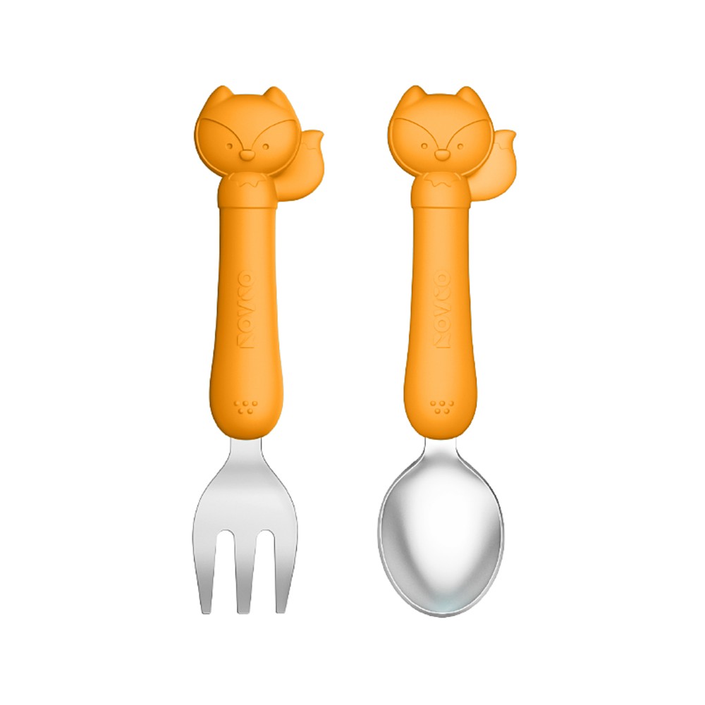 Cartoon Fox Silicone Spoon and Fork