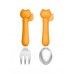 Cartoon Fox Silicone Spoon and Fork